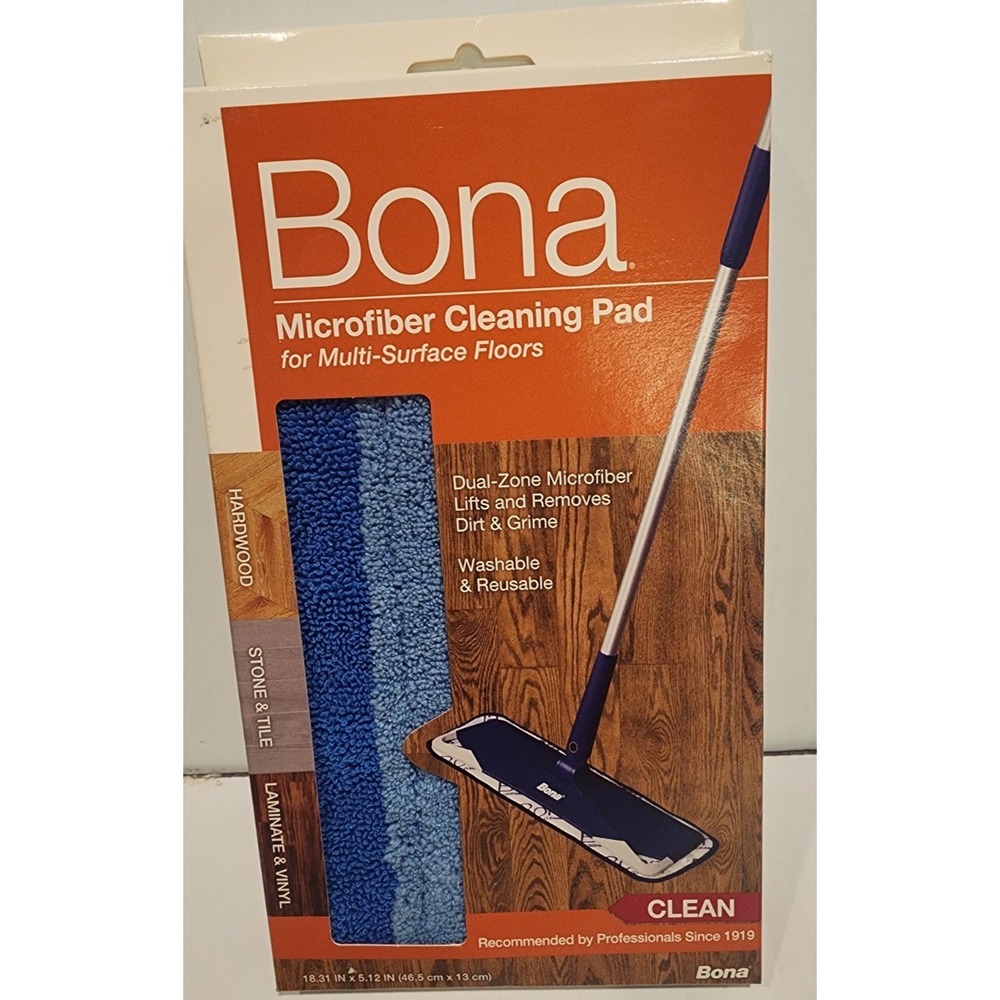 BONA (1-Pack) Mop Microfiber Deep Cleaning Pad for Multi-Surface Floors, New